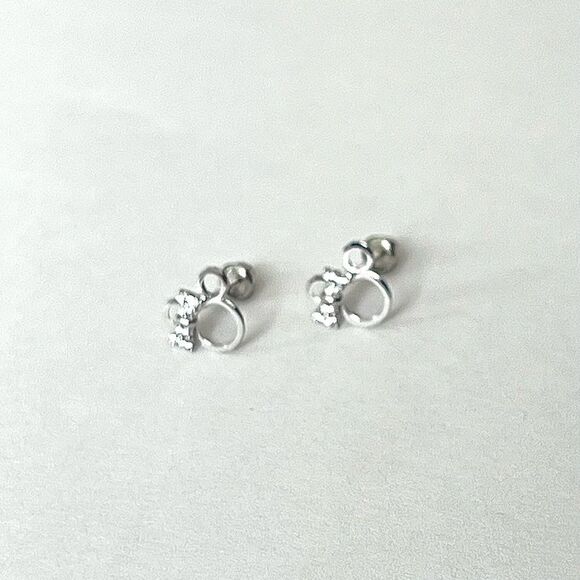 14k Solid gold Mouse earrings | Mouse stud earrings | Real Gold Stud earrings | - Picture 2 of 7